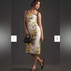 Anthropologie Maeve Sleeveless Square-Neck Column Midi Dress Size 00